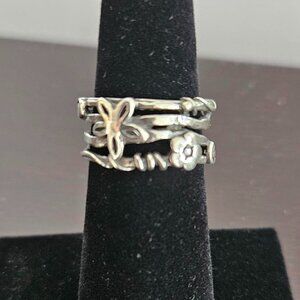 Delicate Flower Vine Ring